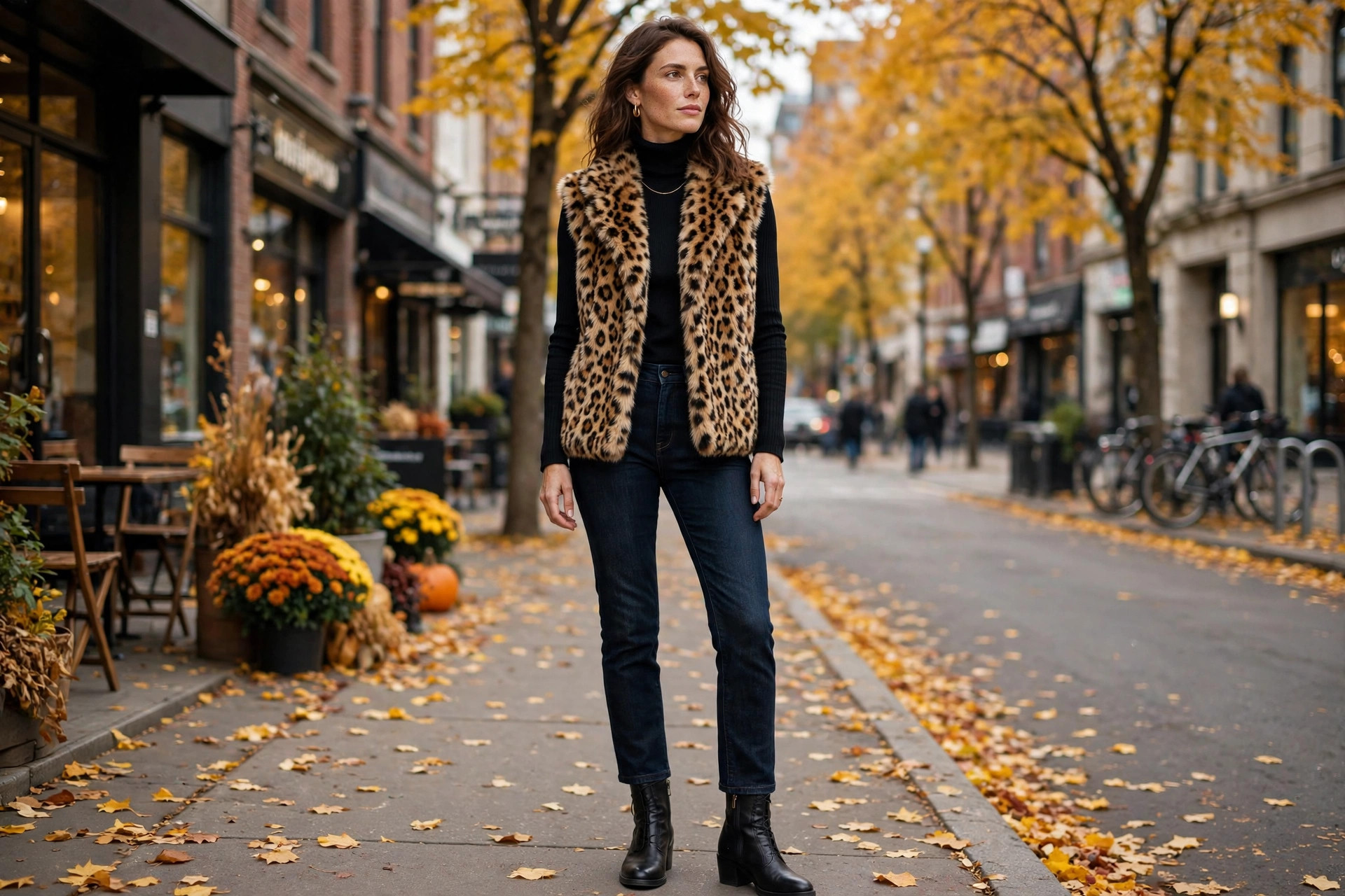 How to Style Leopard Print Vests