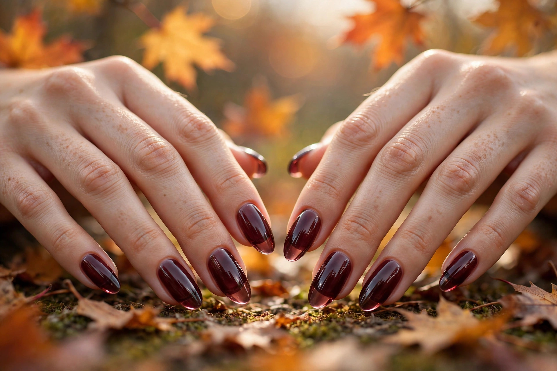 Vampy Jelly Nails: How to Wear Fall’s Sheer, Dark Manicure